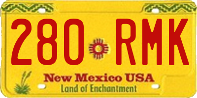 NM license plate 280RMK
