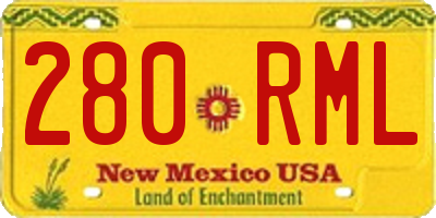 NM license plate 280RML