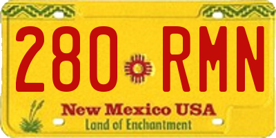 NM license plate 280RMN