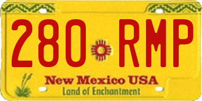 NM license plate 280RMP