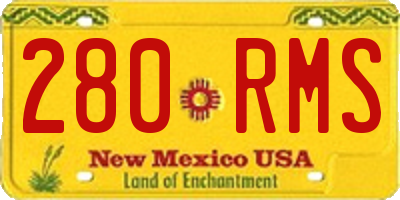 NM license plate 280RMS