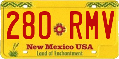 NM license plate 280RMV