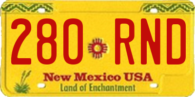 NM license plate 280RND