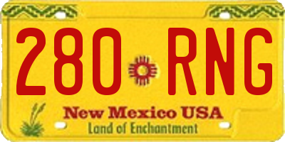 NM license plate 280RNG