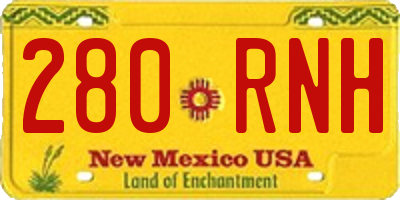 NM license plate 280RNH