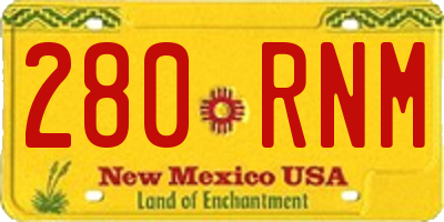 NM license plate 280RNM