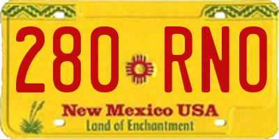 NM license plate 280RNO
