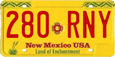 NM license plate 280RNY
