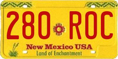 NM license plate 280ROC