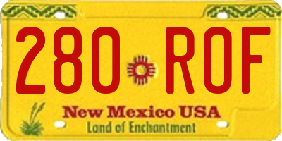NM license plate 280ROF