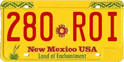 NM license plate 280ROI
