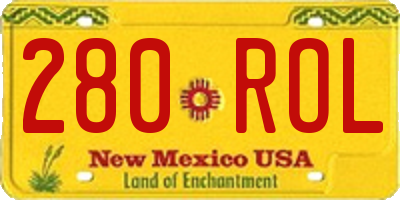 NM license plate 280ROL