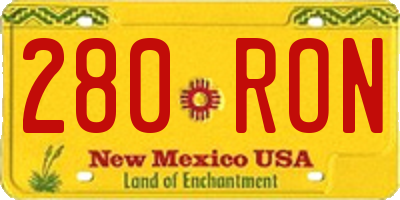 NM license plate 280RON