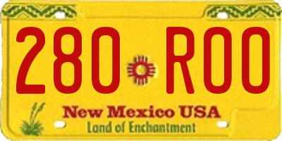 NM license plate 280ROO