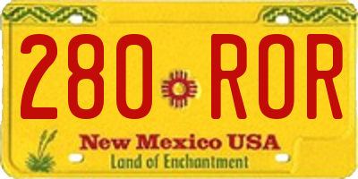 NM license plate 280ROR