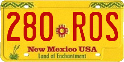 NM license plate 280ROS