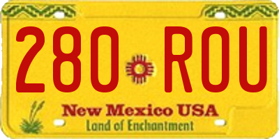 NM license plate 280ROU