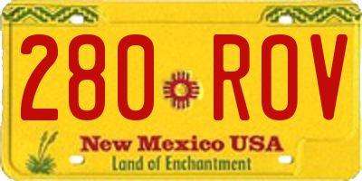 NM license plate 280ROV