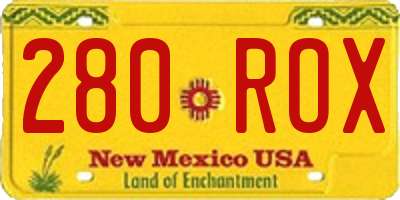 NM license plate 280ROX
