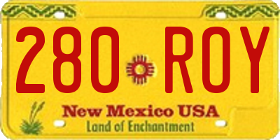 NM license plate 280ROY