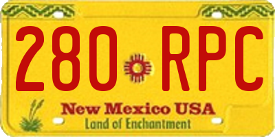 NM license plate 280RPC