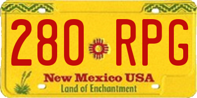 NM license plate 280RPG