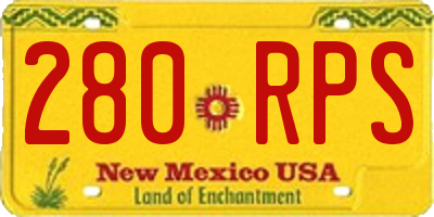 NM license plate 280RPS