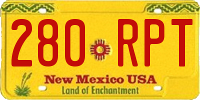 NM license plate 280RPT