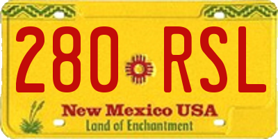 NM license plate 280RSL
