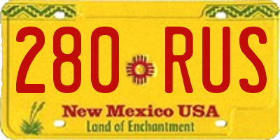NM license plate 280RUS