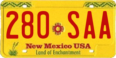 NM license plate 280SAA