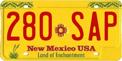 NM license plate 280SAP