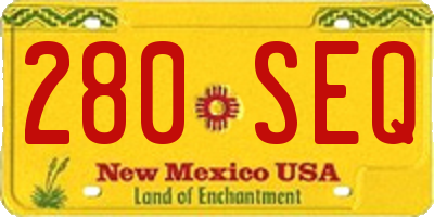 NM license plate 280SEQ