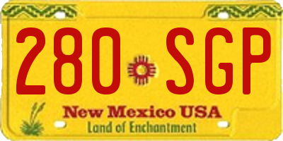 NM license plate 280SGP