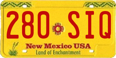 NM license plate 280SIQ