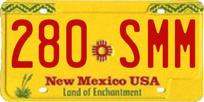 NM license plate 280SMM