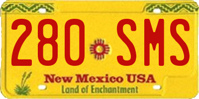 NM license plate 280SMS
