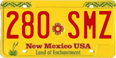 NM license plate 280SMZ