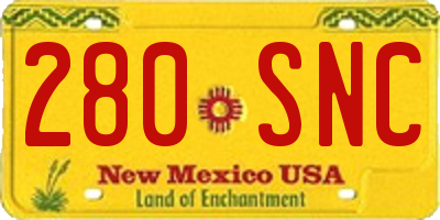 NM license plate 280SNC