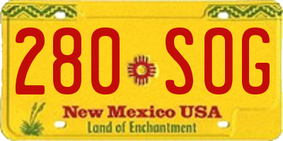 NM license plate 280SOG