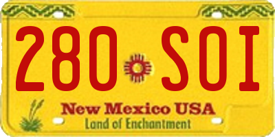 NM license plate 280SOI