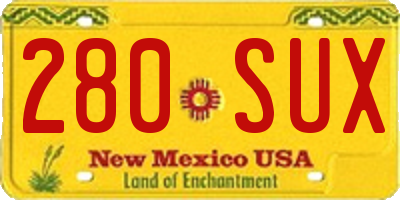 NM license plate 280SUX