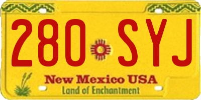 NM license plate 280SYJ