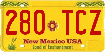 NM license plate 280TCZ