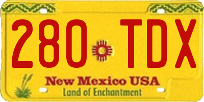 NM license plate 280TDX