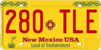 NM license plate 280TLE