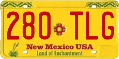 NM license plate 280TLG