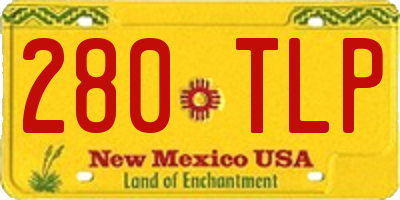NM license plate 280TLP