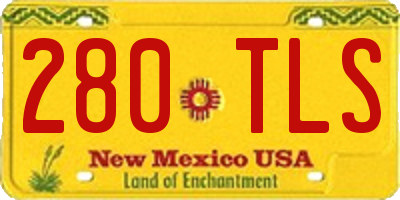 NM license plate 280TLS