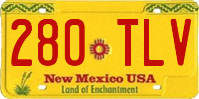 NM license plate 280TLV